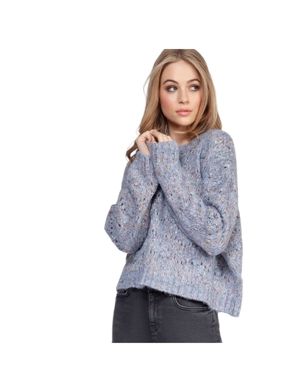 DEX Confetti Open Knit Long Sleeve Sweater Size XL